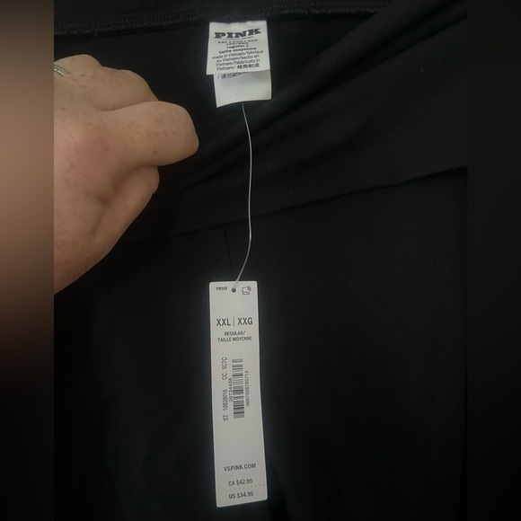 NWT Victorias Secret PINK fold over band leggings size xxl - Picture 3 of 7